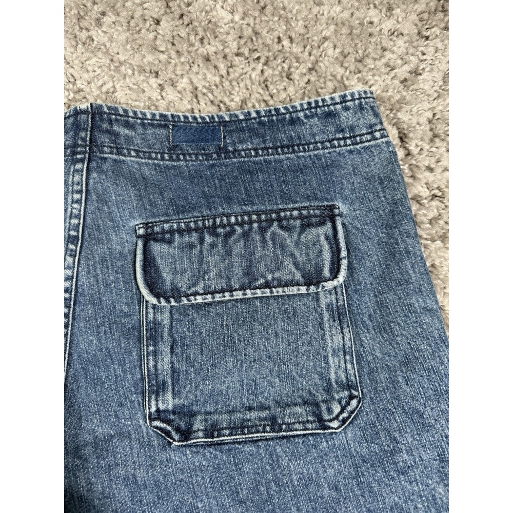 Vintage‎ Y2K Union Bay Contrast Stitch Denim Drawstring Cargo Shorts Womens 13 - Picture 15 of 16